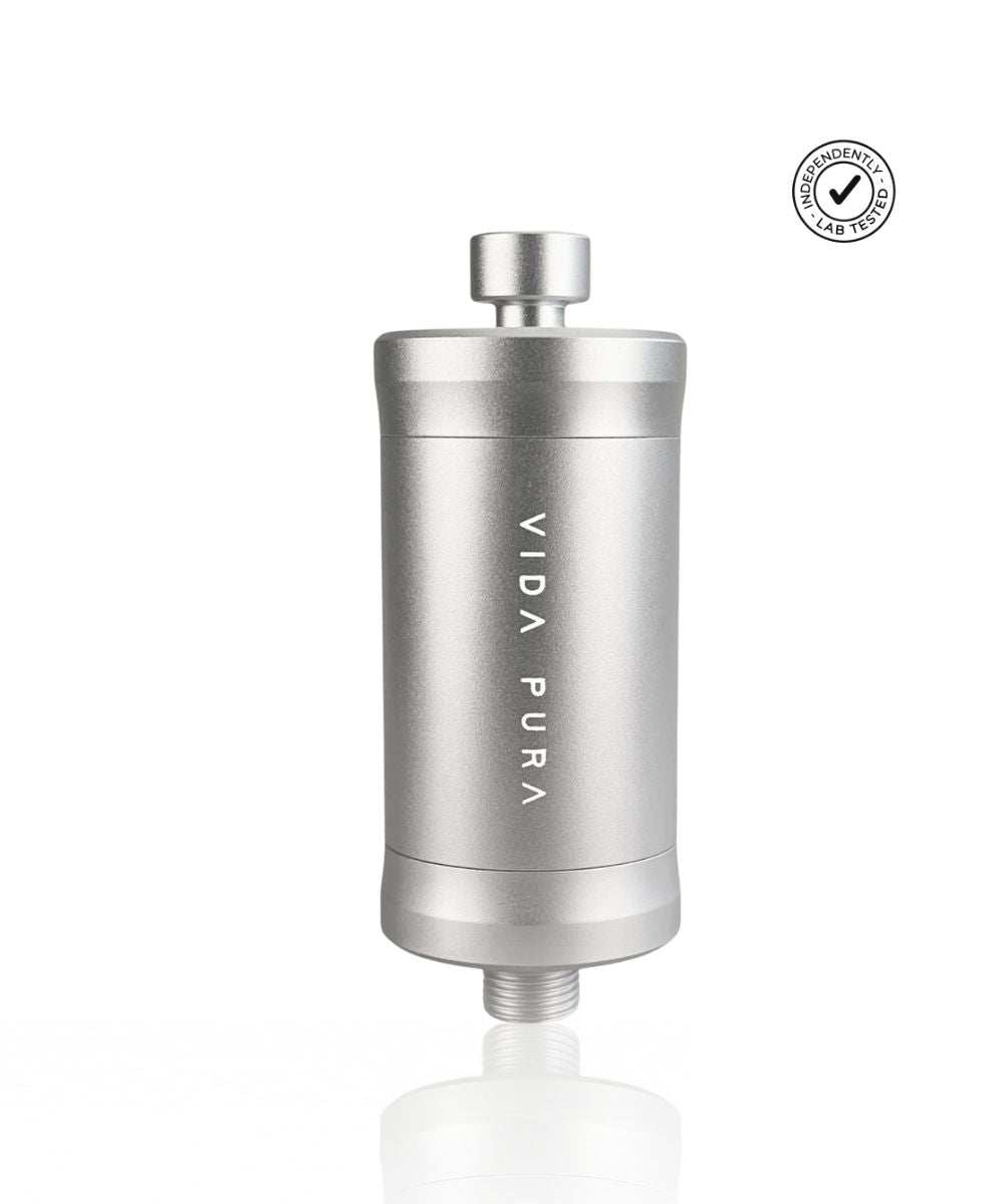 Vida Pura Shower Filter premium aluminum water purifier with Vitamin C and Tourmaline for healthier skin and hair