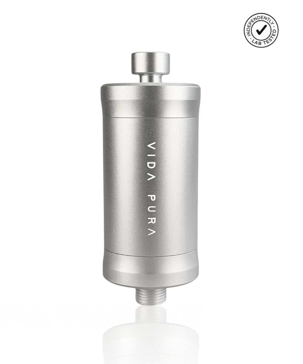 Vida Pura Shower Filter premium aluminium water purifier with Vitamin C and Tourmaline for healthier skin and hair